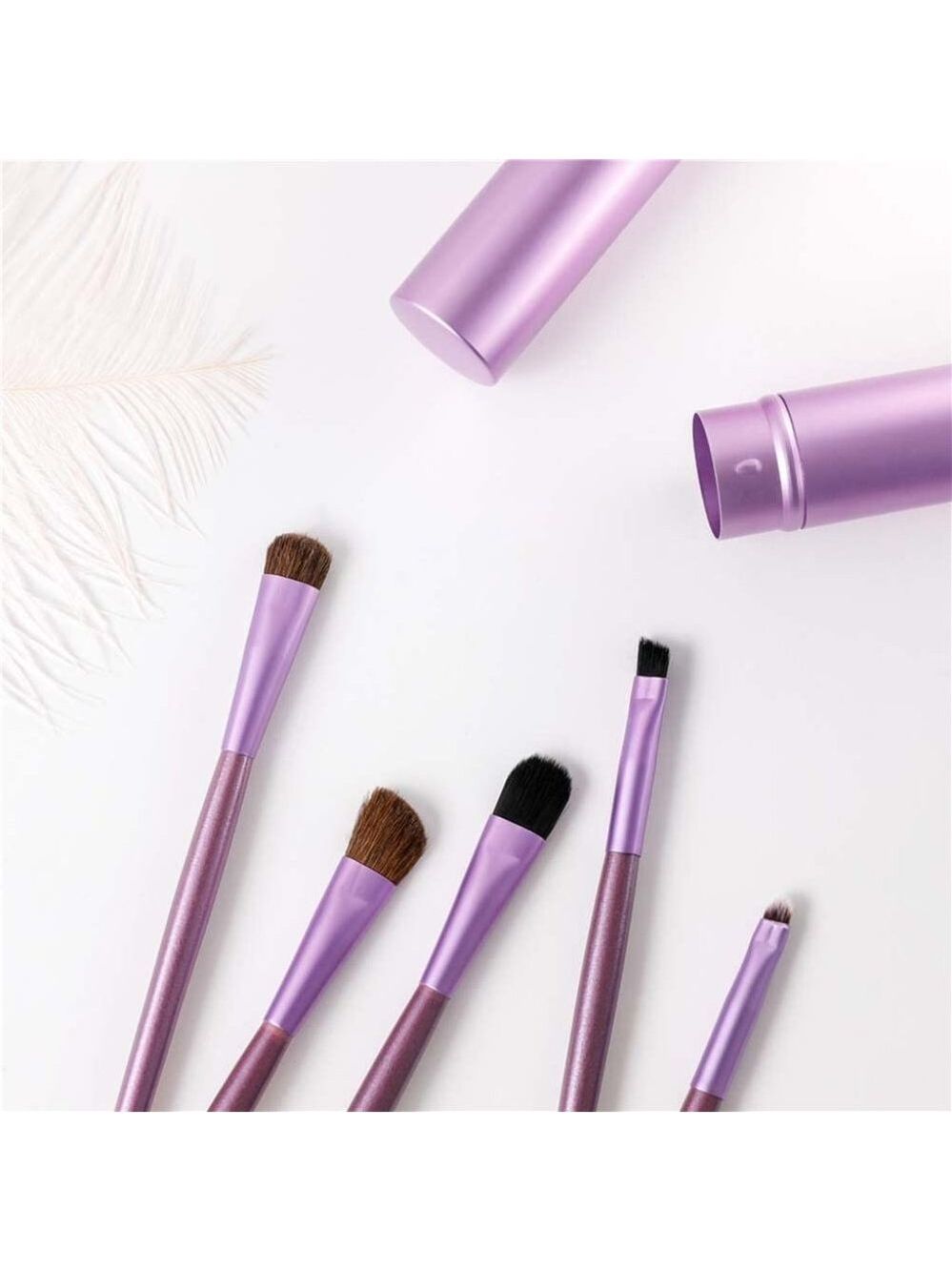 5 Pcs/set Travel Portable‎ Mini Eye Makeup Brush Set Apply Eyeshadow Eyeliner